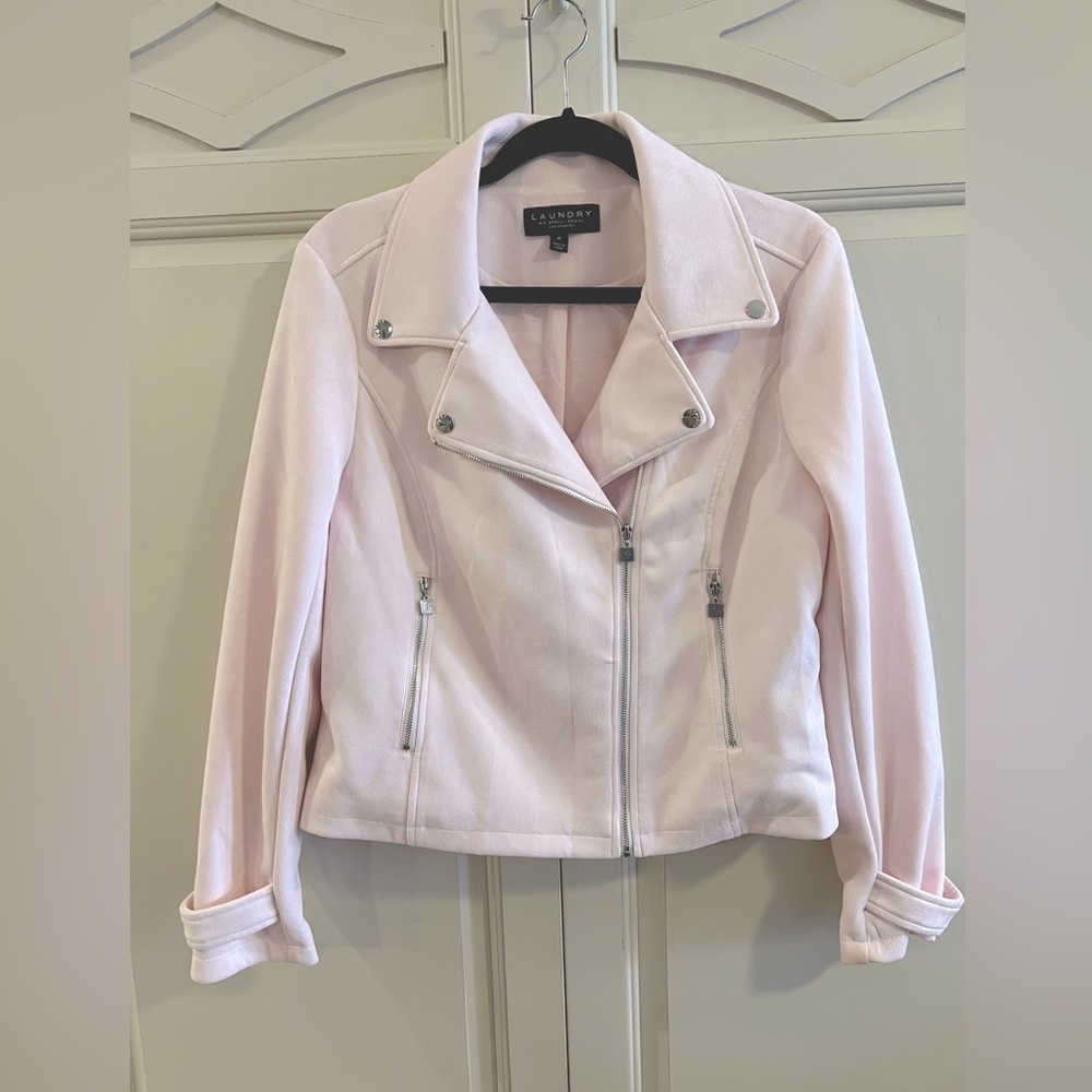 Laundry pink moto jacket